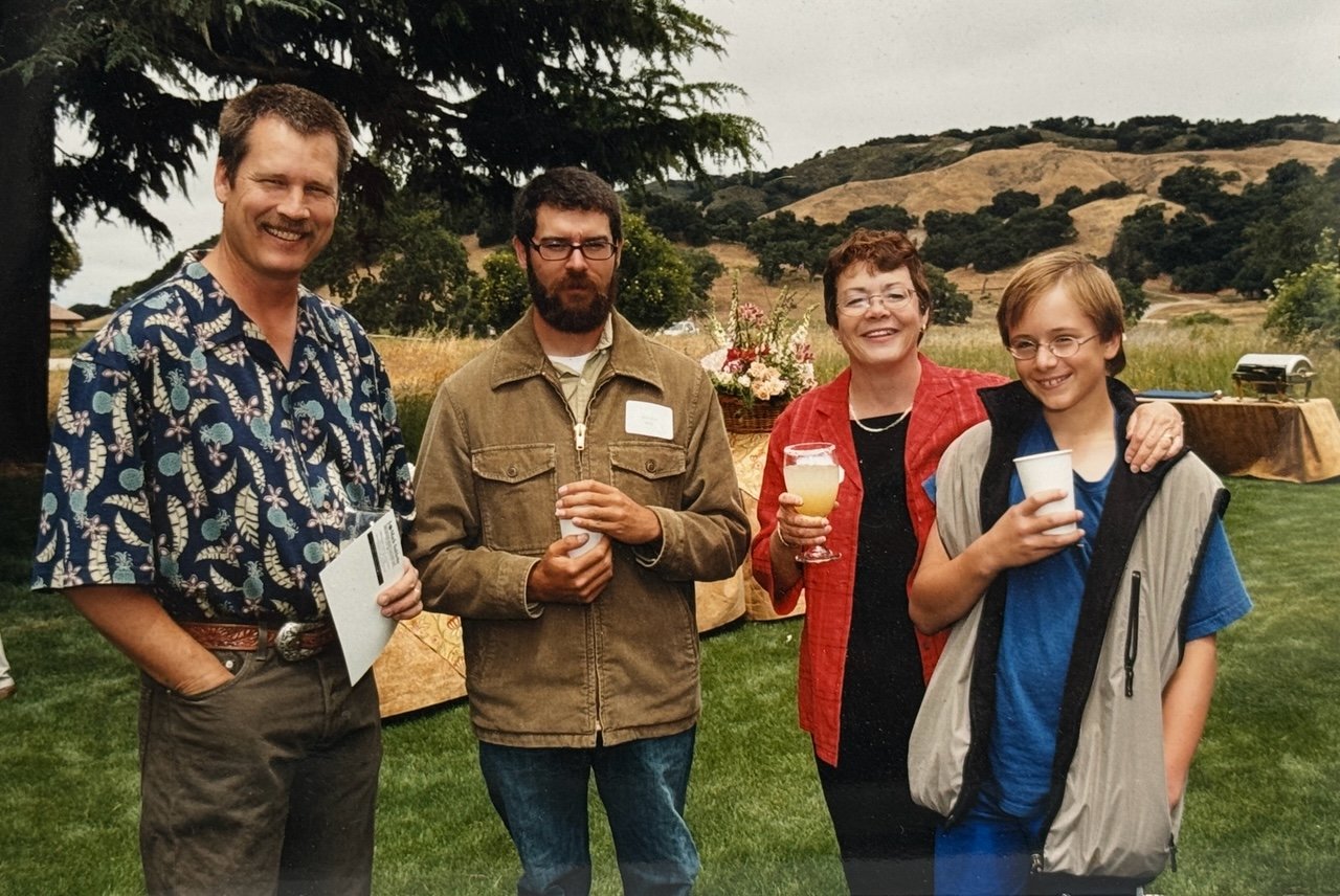 Charles Sublette as a child with John and Terry Moyers and Glenn Dean