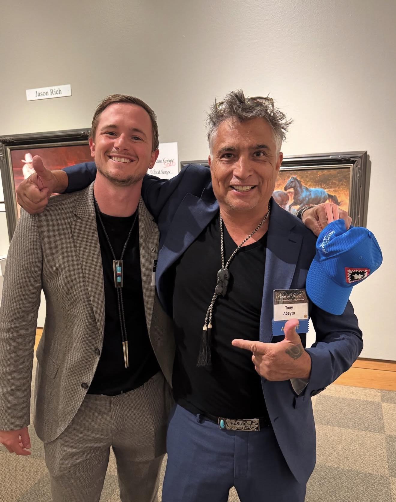 Charles Sublette with Tony Abeyta at Prix de West in 2025